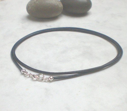 Feine lederkette 925 - lederkette, silber