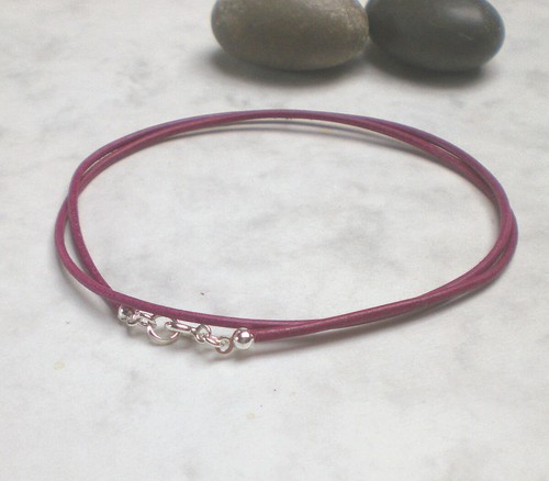 Feine lederkette 925 - lederkette, silber