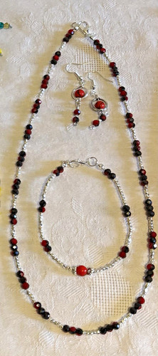 Glas schmuckset halskette - glas-schmuckset:,