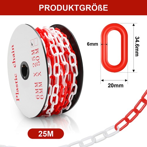 Absperrkette 25m 50m - 25m/50m, 6mm