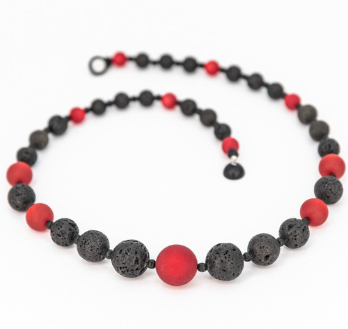 Halskette kette rot schwarz - halskette,