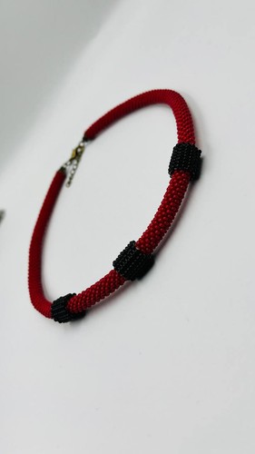 Rote perlenkette - rote,
