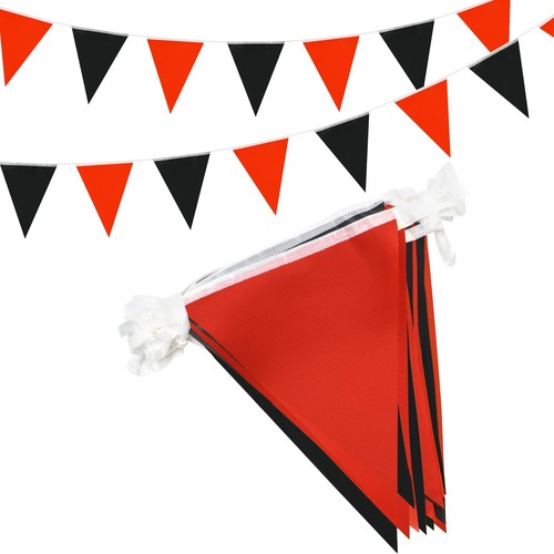 Wimpelkette schwarz rot 20m - wimpelkette,