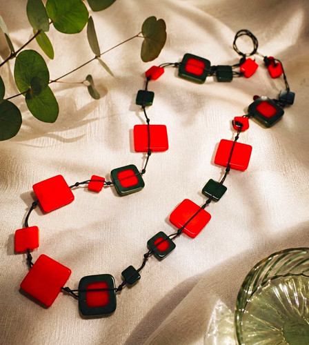 Statement kette rot - kette, rot-schwarz